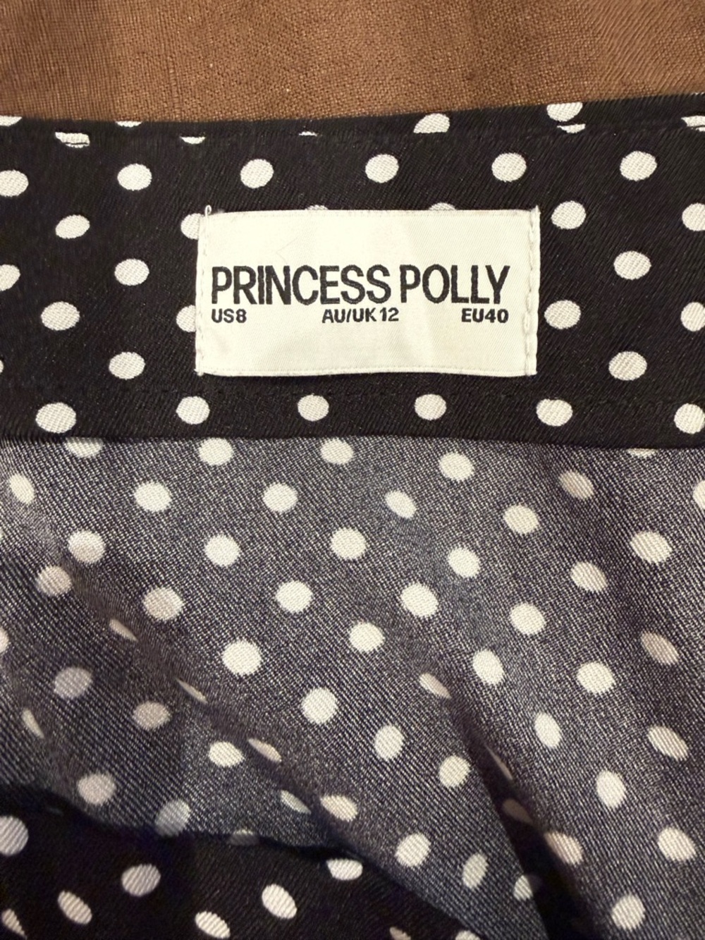 Princess Polly Black and White Polka Dot Skirt